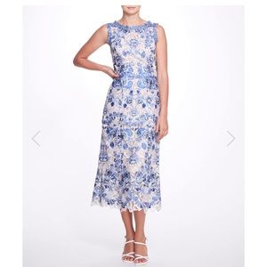 Current Marquesa Guipure Ivory/Blue Tea dress May 2022